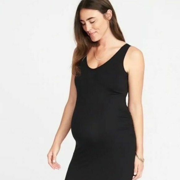 Old Navy Dresses & Skirts - Old Navy Maternity V-Neck Maxi Black Dress